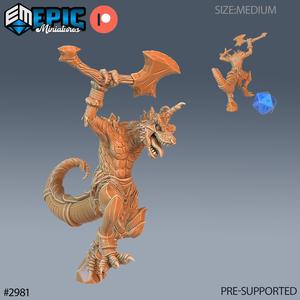 Tyranno Folk Jump ‧ DnD Miniature ‧ Tabletop Miniatures ‧ Gaming Monster ‧ 3D Model ‧ RPG ‧ DnDminis ‧ STL FILE
