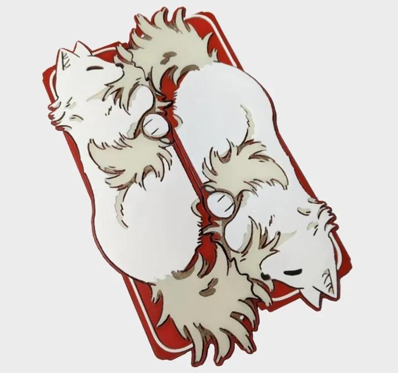 cute Cat huging tail - Bookmark