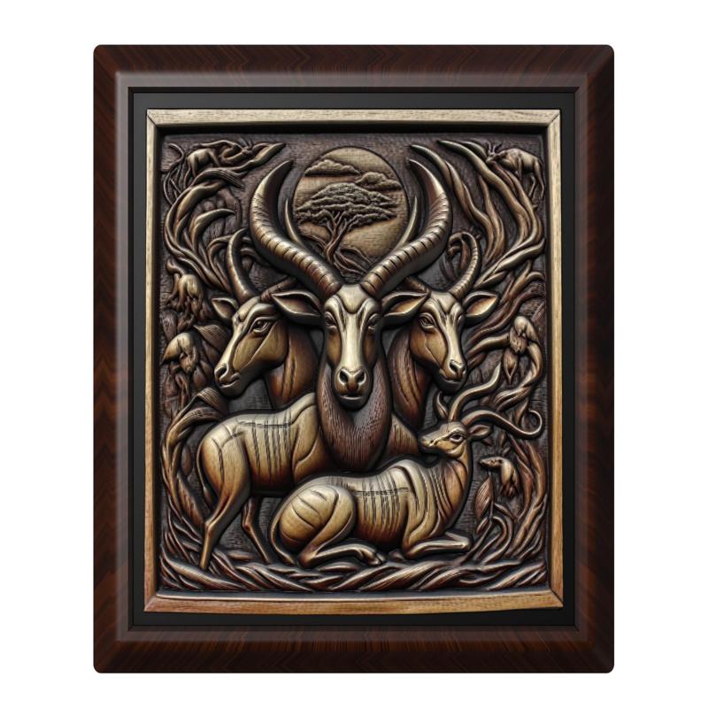 Impala animal wall art relief wall decor
