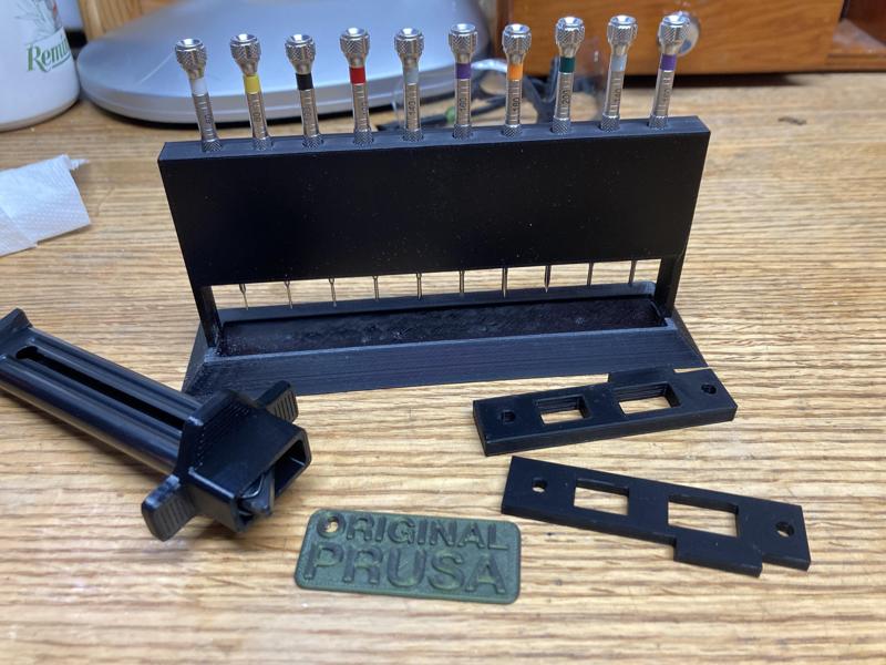 Screwdriver holder for small screwdrivers