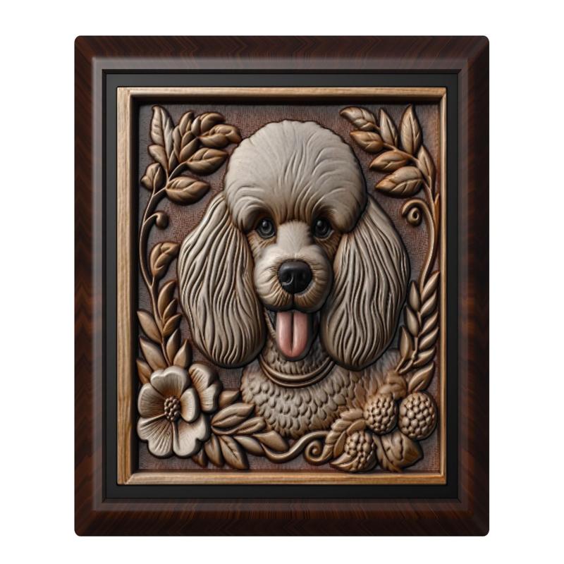 Dog Poodle animal wall art relief wall decor