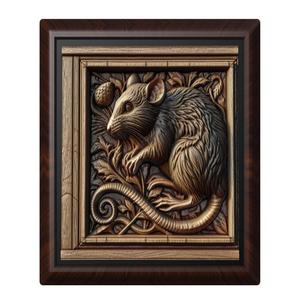 Rat animal wall art relief wall decor