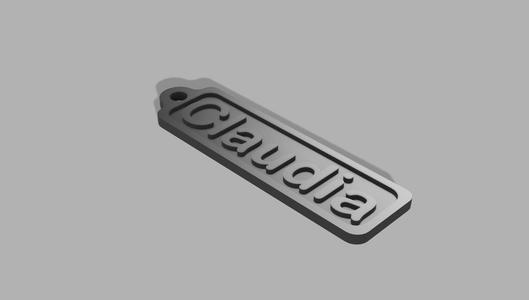Schlüsselanhänger Name Claudia keychain