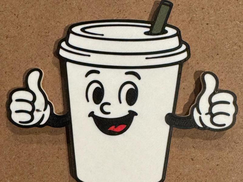 "Brew Can Do It! Latte" Motivational Coffee Magnet