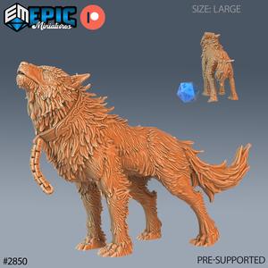 Fenrir Wolf Chained ‧ DnD Miniature ‧ Tabletop Miniatures ‧ Gaming Monster ‧ 3D Model ‧ RPG ‧ DnDminis ‧ STL FILE