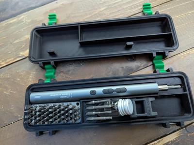Precise electric screwdriver Frog Box - separate tips block