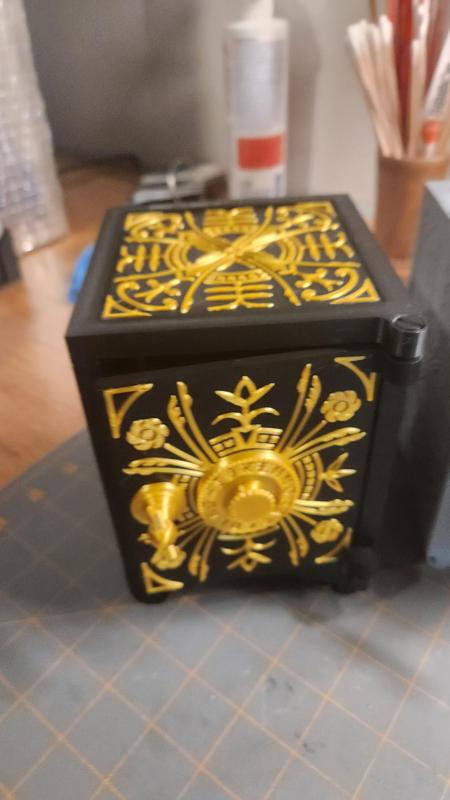 Two (or more) color Miniature Toy Safe with Ornate Decoration