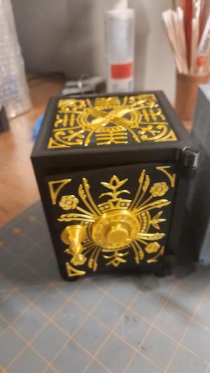 Two (or more) color Miniature Toy Safe with Ornate Decoration