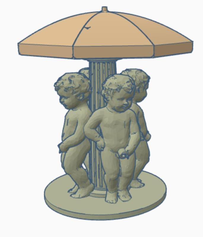 Water baby’s  fountain with led lights 