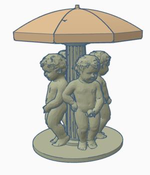 Water baby’s  fountain with led lights 