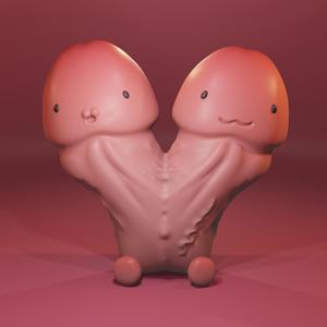 OCHINCHIN CUTE FIGURE + Siamese / PENIS CUTE FIGURE FREAKSHOW T5