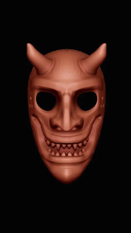 Witch Oni Mask Wall Mount/Keychain/Pendant   