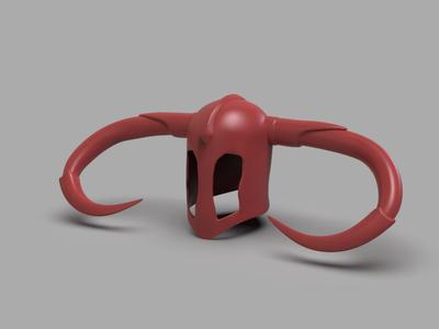 Scary Helmet Sculpted