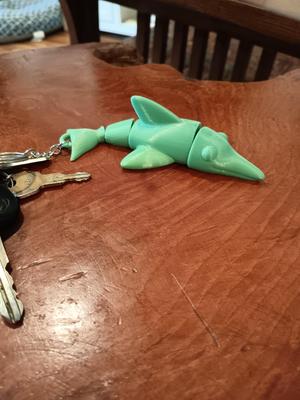 Flexi Dolphin Key chain - print in place - articulated - fidget toy