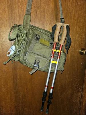 Trekking pole molle clip   
