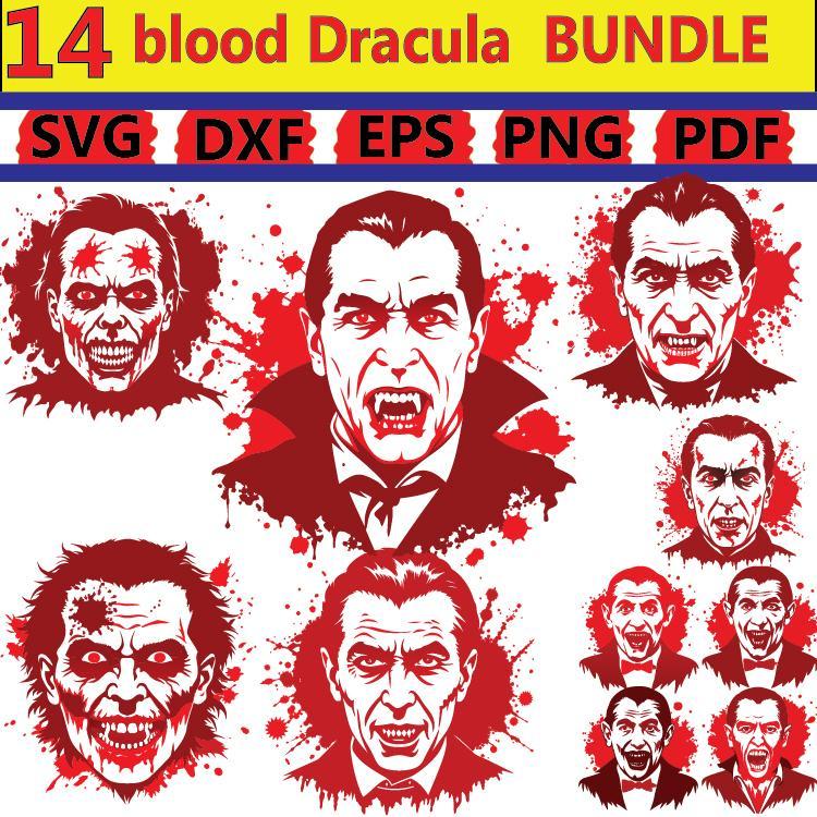 Scary Dracula bundles svg, dxf, eps, png, pdf, file,