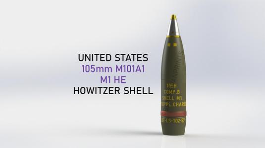 US 105mm M101A1 Howitzer M1 HE Shell