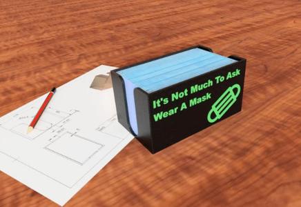 Facemask Box (STL SVG DXF)