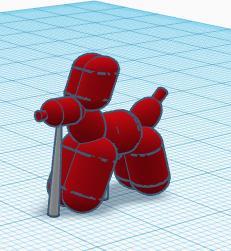 balloon dog with suports
