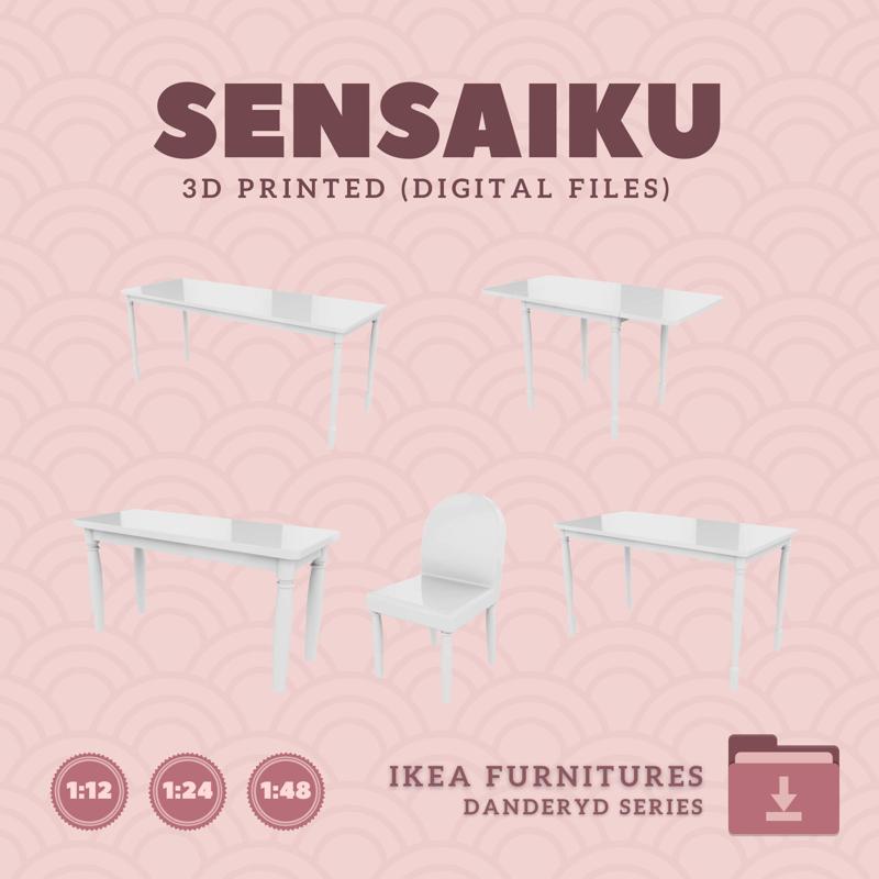 Miniature Replica 106. DANDERYD Series Compilation for Miniature Dollhouse - IKEA - 3D Print Instant Download