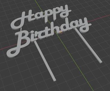 Happy Birthday Cake Topper