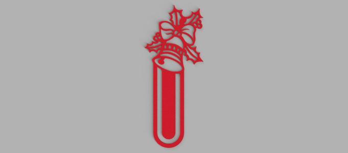 Bell with Bow Christmas Ornament Openwork Christmas Book Markers