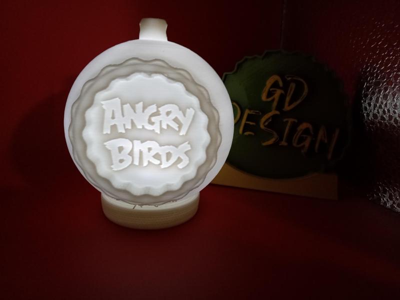 Angry Birds Red Bird 3D Christmas Ornament Light