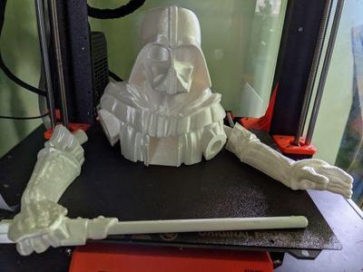 Darth Vader Dice Tower - Split for smaller printers (remix)