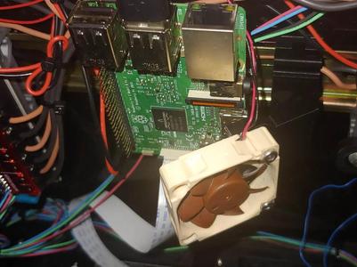 DIN mount for 40mm fan, angled 45°