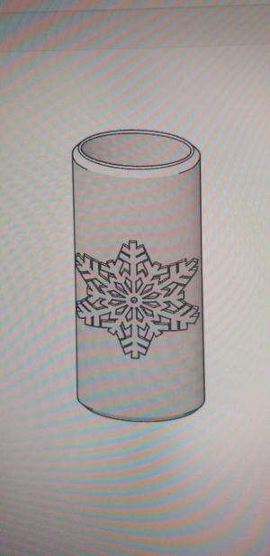Bic Lighter Case Snowflake