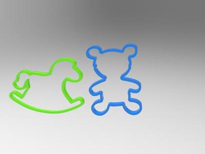 horse and bear cookie cutter