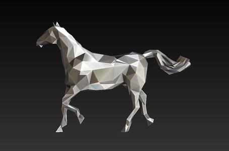 Horse 12 - Low Poly - Excellent Design - Decor
