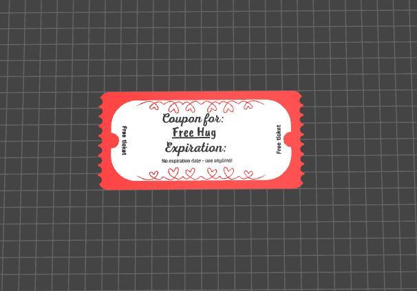 Free Hug Coupon valentines valentine day gift