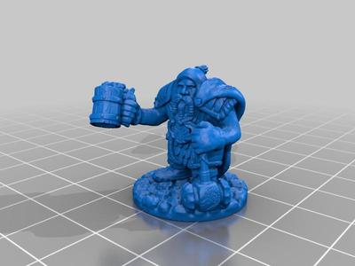 Dwarf with mug and hammer
