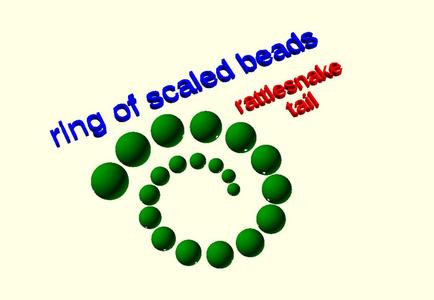 Toys for girls - scaled beads- OpenSCAD CSV