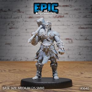 Barbarian Tribe Male Hammer ‧ DnD Miniature ‧ Tabletop Miniatures ‧ Gaming Monster ‧ 3D Model ‧ RPG ‧ DnDminis ‧ STL FILE‧ DnD Miniature ‧ Tabletop Miniatures ‧ Gaming Monster ‧ 3D Model ‧ RPG ‧ DnDminis ‧ STL FILE