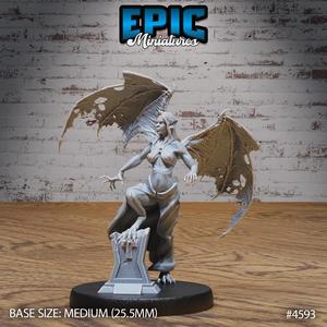 Vampire Lady Tombstone ‧ DnD Miniature ‧ Tabletop Miniatures ‧ Gaming Monster ‧ 3D Model ‧ RPG ‧ DnDminis ‧ STL FILE