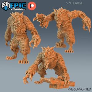 Zombie Owlbear ‧ DnD Miniature ‧ Tabletop Miniatures ‧ Gaming Monster ‧ 3D Model ‧ RPG ‧ DnDminis ‧ STL FILE