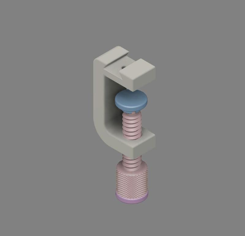 Fully printable G-Clamp with dovetail connector