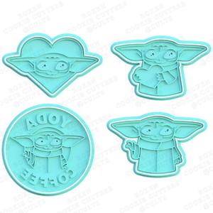 Baby Yoda Mandalorian cookie cutter set of 4