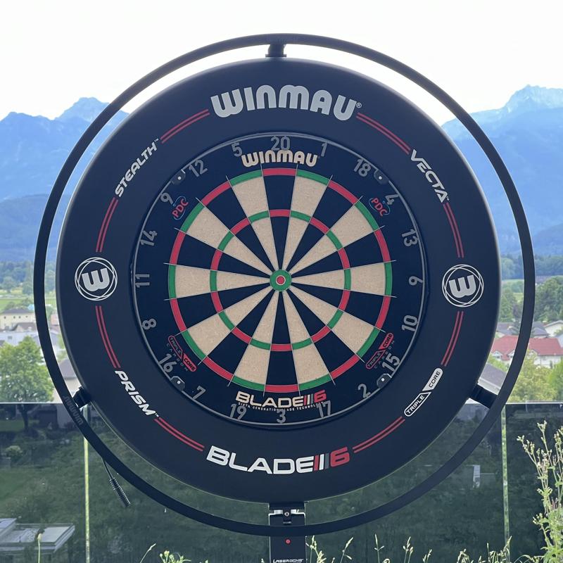 Dart Winmau Plasma Dartboard Light Holder on Blade 6 Triple Core Dartboard