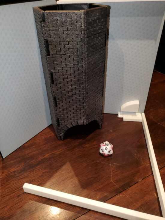 Brick remix of Folding Dice Tower in a Book