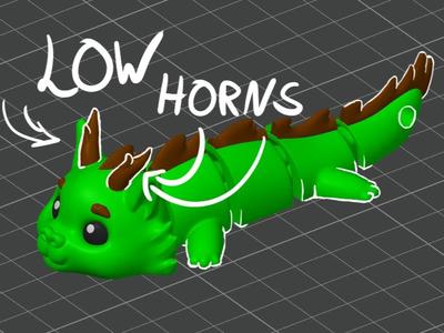 Forest Dragon - Articulated Figure Keychain (Low Horns)