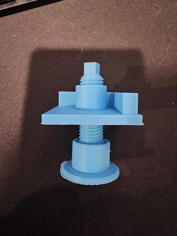 Metal Shelf Leveling Feet (Print-In-Place Ball Joint)