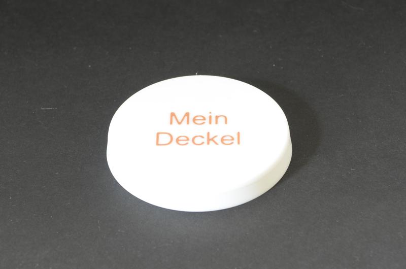Weinglas Deckel 68mm - mit oder ohne Text