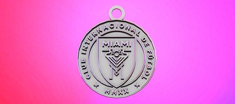 Inter Miami logo keychan printable and renderable