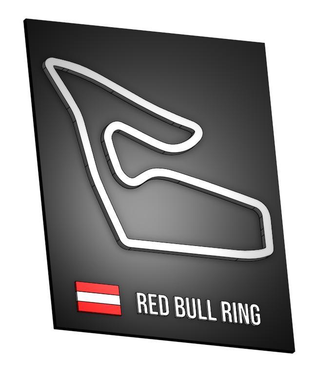 Austria F1 track map 3D poster