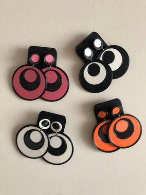 Earring pendant Vintage retro indie hippie circle