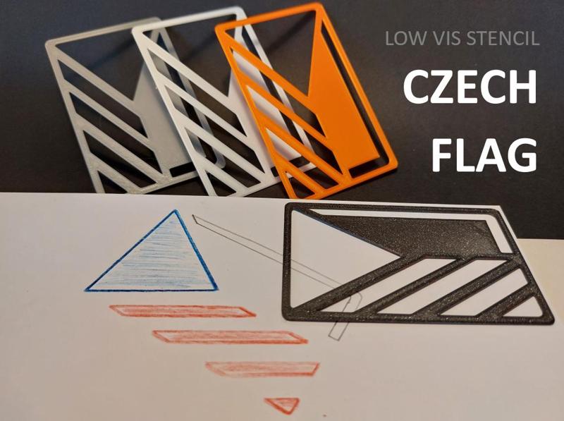 Low Visibility Czech Flag Template