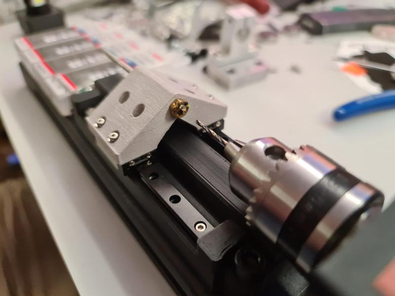 Prusa XL series: Nozzle Drill (Nextruder/V6 Style) mount for Mini Lathe